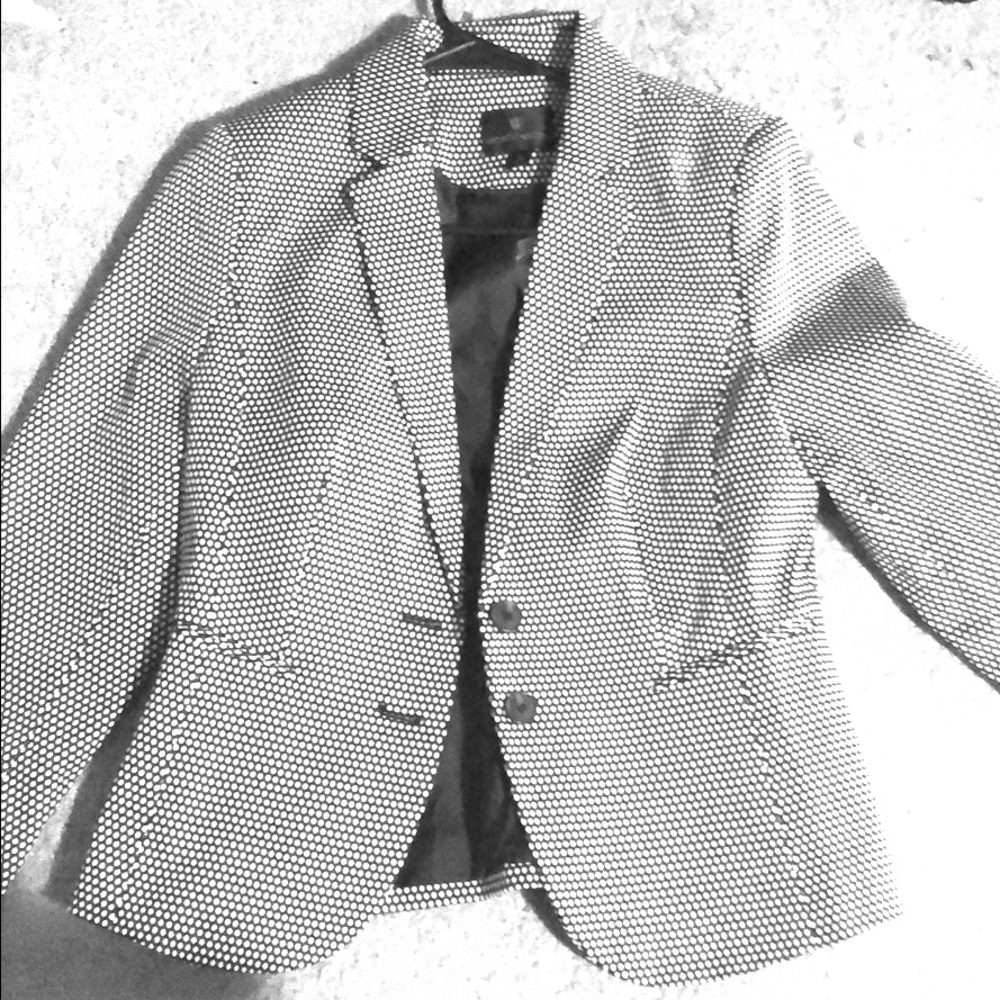 Black and white blazer